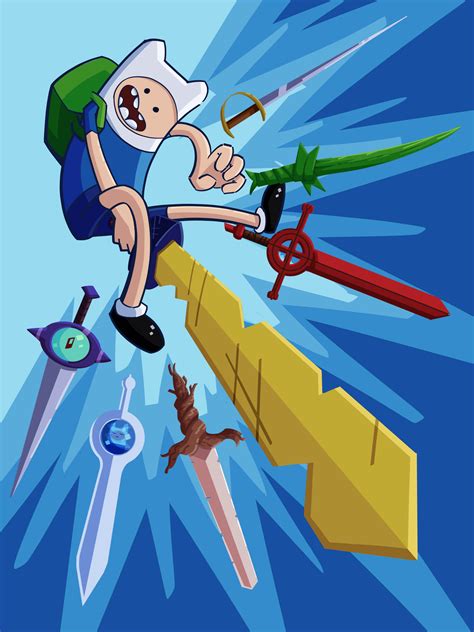 Finn and his Swords by SpriBri on Newgrounds