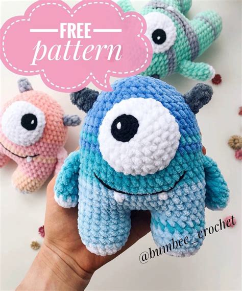 Amiguroom Toys in 2020 | Free crochet, Crochet monsters, Crochet doll pattern