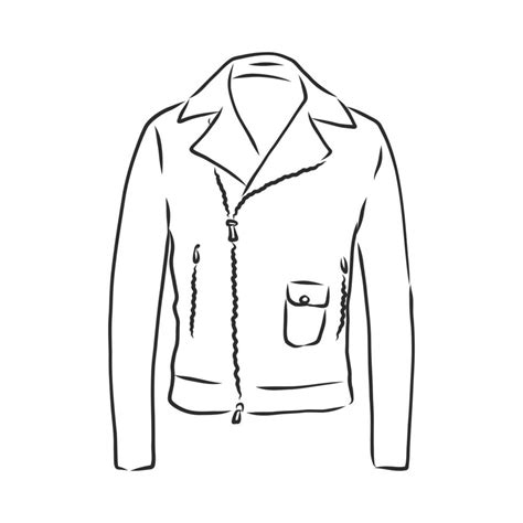 leather jacket vector sketch 8917428 Vector Art at Vecteezy