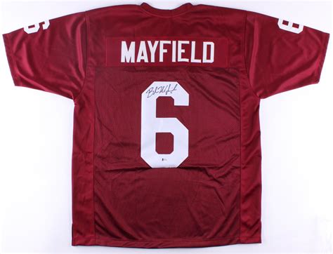 Baker Mayfield Signed Oklahoma Sooners Jersey (Beckett COA) | Pristine ...