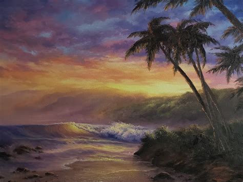 How to Paint a SEASCAPE with SUNSET COLORS