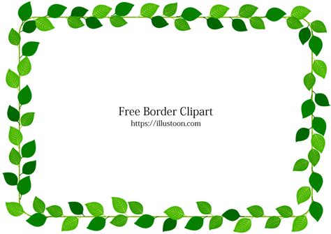 Green Leaf Border Clip Art