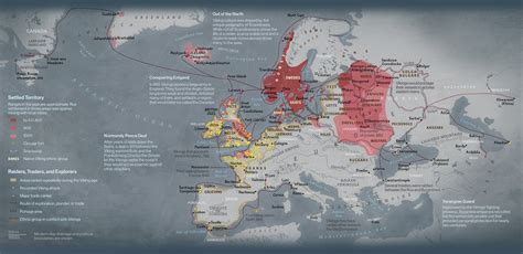 The map of Viking raids, trade, exploration and influence which once ...