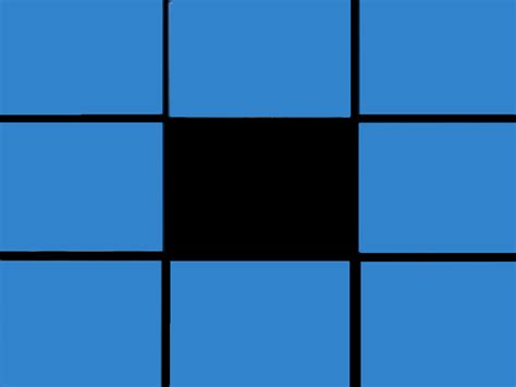 a black and blue square is shown in the middle