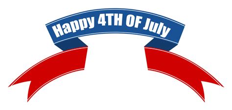 Happy 4th Of July Ribbon Banner Royalty-Free Stock Image - Storyblocks