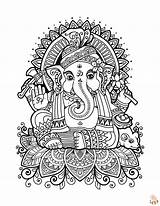 Printable Ganesha Coloring Pages Free For Kids And Adults sketch template