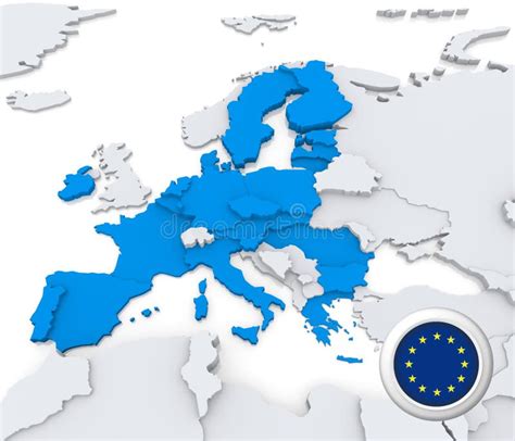 European Union after Brexit 2020 on Map of Europe Stock Illustration ...