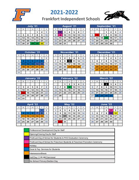 District Calendar | Frankfort Independent School District