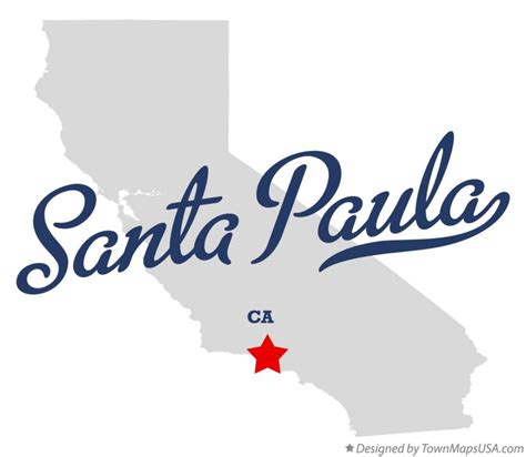 Map of Santa Paula, CA, California