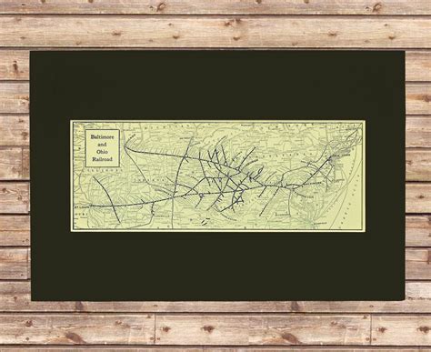 Vintage B & O Railroad Map of Baltimore Ohio RR Collectible - Etsy