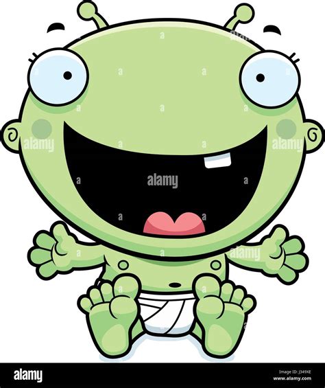 A cartoon illustration of a baby alien looking happy Stock Vector Image & Art - Alamy