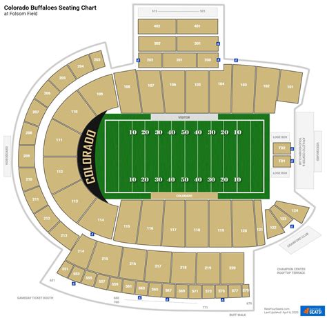 Folsom Field Seating Chart Club Level | Elcho Table