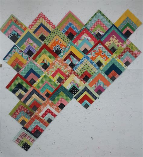 Scrappy Quarter Log Cabin Quilt Tutorial - Aunt Ems Quilts