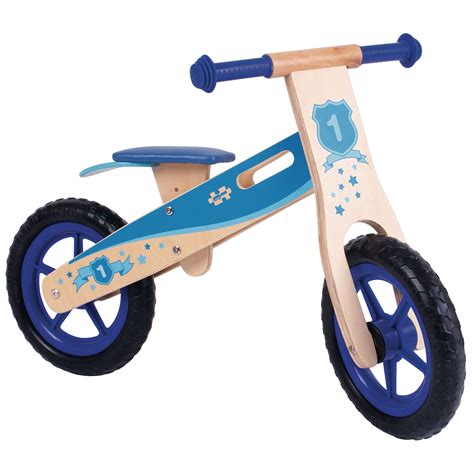 PPEP07383 - BIGJIGS Toys My First Wooden Balance Bike - Blue | Davies Sports