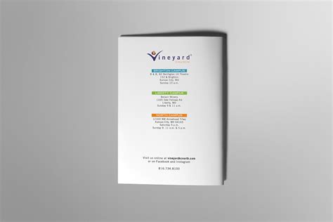 Vineyard Church 2018 Programs Publication on Behance