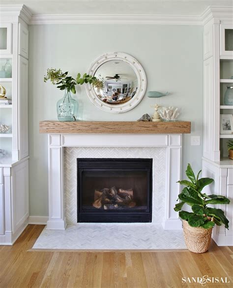 DIY Wood Beam Mantel