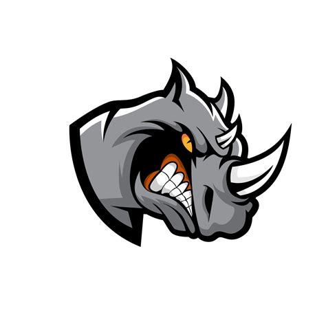 Rhino Mascot Logo Vector Design 31744543 Vector Art at Vecteezy