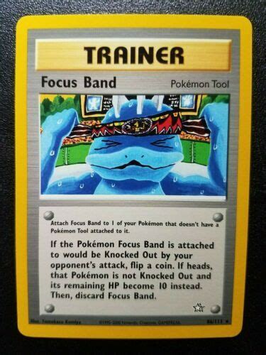 the pokemon trading card for trainer focus band