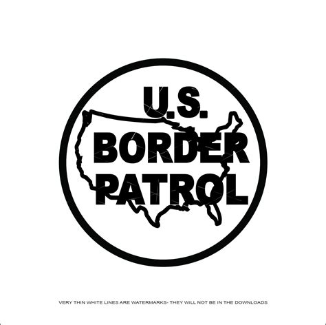 US Border Patrol Map USA Patrol Officer Federal Law Customs | Etsy