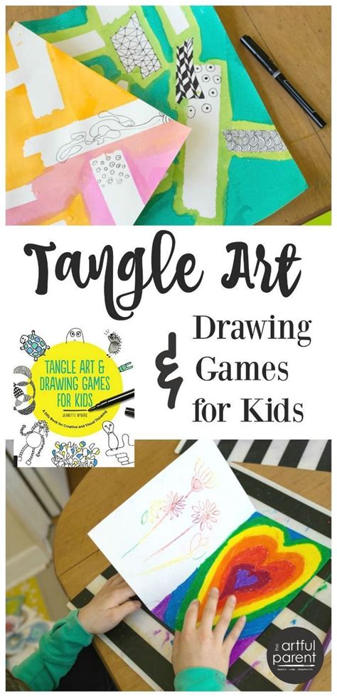 Tangle Art and Drawing Games for Kids Drawing Games For Kids, Drawing ...