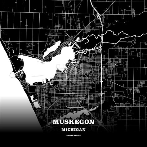 Muskegon, Michigan, USA map