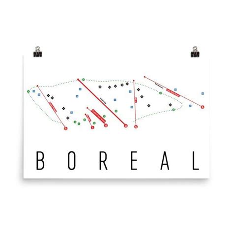 Boreal Ski Map Art Boreal Truckee Lake Tahoe California - Etsy | Map art, Skiing, Map