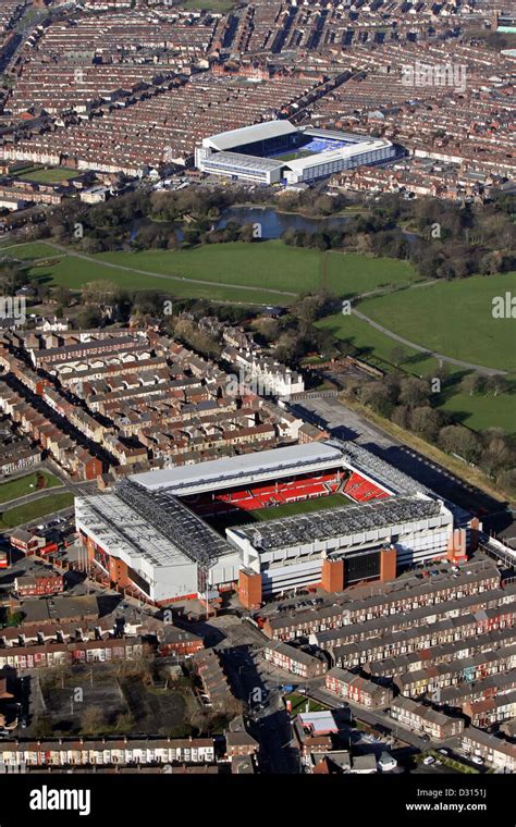 Everton fc aerial drone hi-res stock photography and images - Alamy