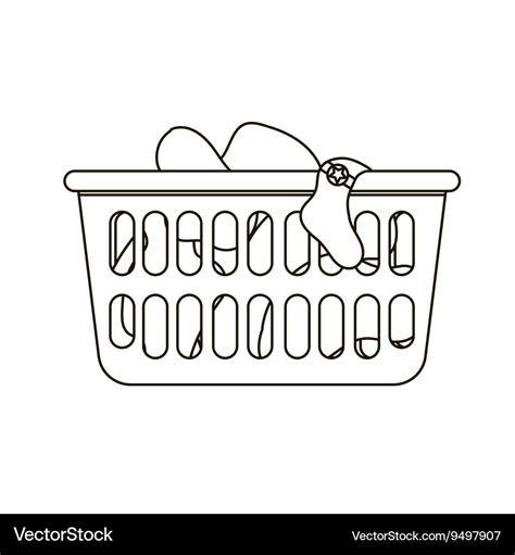 Laundry basket Royalty Free Vector Image - VectorStock