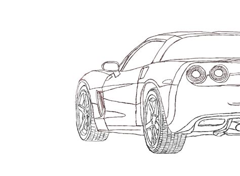 Chevrolet Corvette Drawing at GetDrawings | Free download