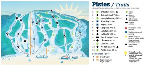 Mont Rigaud Piste Map / Trail Map