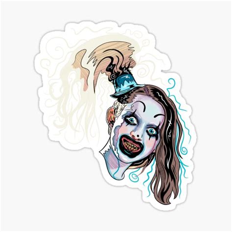 "Terrifier 2 Little Pale Girl Art The Clown Spooky Horror Movie" Sticker for Sale by BetterDaze ...