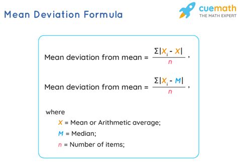 Mean Deviation Formula- Learn Formula for Mean Deviation