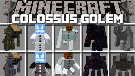 Minecraft COLOSSUS GOLEM MOD / RIDE GIANT GOLEMS AND FIGHT WITH THEM !! Minecraft - YouTube