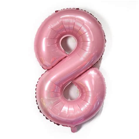 40" Jumbo Pastel Pink Number 8 Foil Balloon