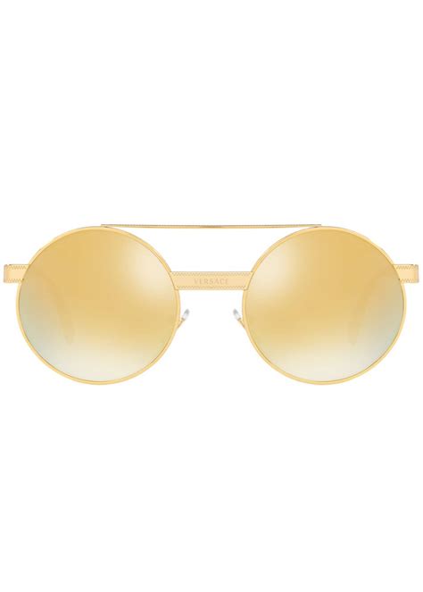 Versace Round Metal Sunglasses - Bergdorf Goodman