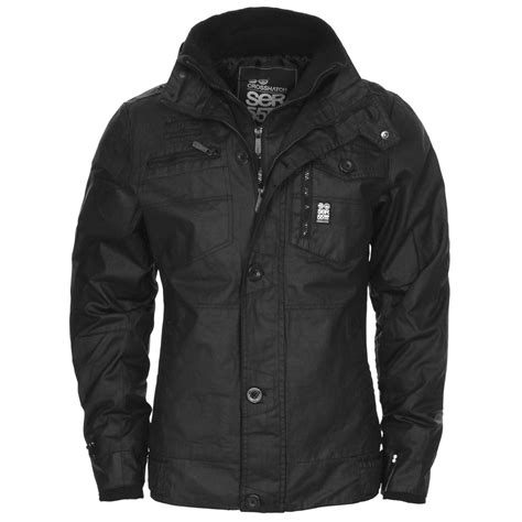 NEW MENS CROSSHATCH JACKET FULL ZIP DOUBLE LAYER PADDED BUTTON WINTER WARM COAT | eBay