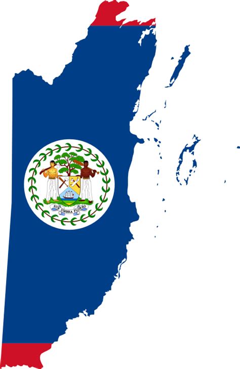 Clipart - Belize Map Flag