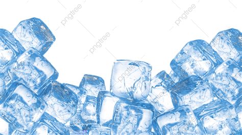 Ice Cube Horizontal View Blue Cool, Ice Cube, Stereoscopic, Three ...