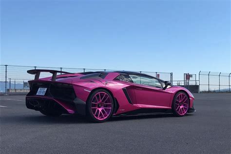 Fuchsia Pink Lamborghini Aventador Customized and Shod in Pink Forgiato ...