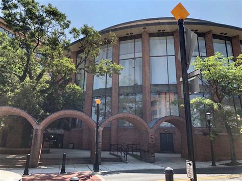 Entryway of Bucks County Courthouse in Doylestown, Pennsylvania. Paul Chandler June 2019 ...