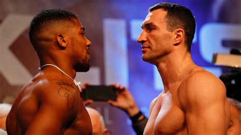 Anthony Joshua vs. Wladimir Klitschko: Pair battle it out for IBF, WBA ...