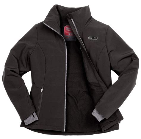 MILWAUKEE Women's Black Heated Jacket, Size: L, Battery Included: Yes ...