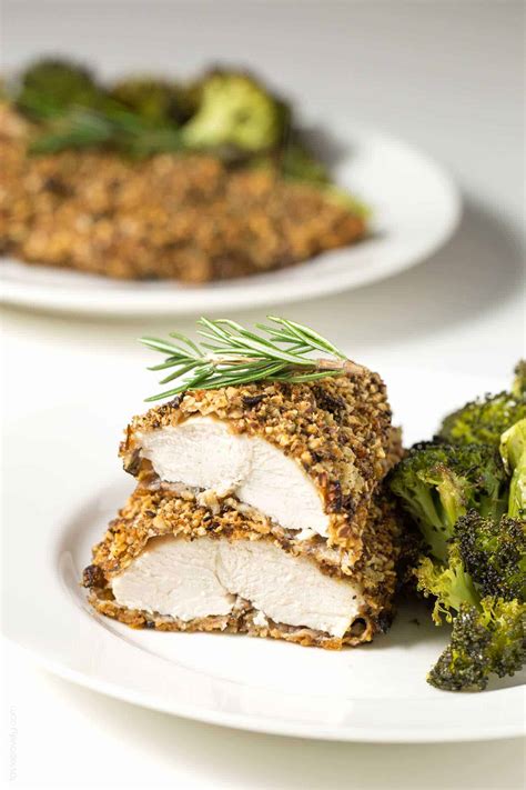 Whole30 + Keto Rosemary Almond Crusted Chicken - Tastes Lovely