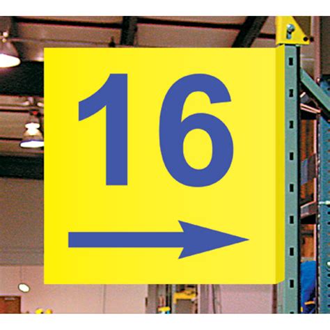 Warehouse Aisle Signs for Rack Locations | Shelf Tag Supply