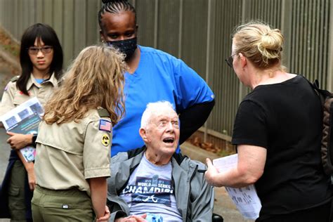 Before entering hospice, Jimmy Carter joined his grandchild’s Scout troop on a walk