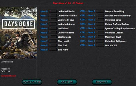 Days Gone: Trainer +24 v1.0 {CheatHappens.com} - Download - GTrainers