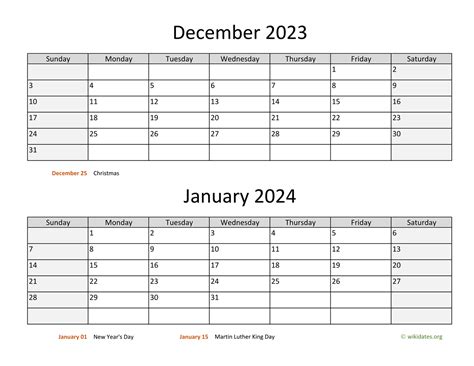 December 2023 Calendar January 2024 - Get Calendar 2023 Update