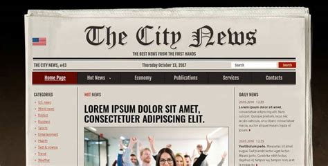 Newspaper - Free PSD (photoshop) Template | Gridgum