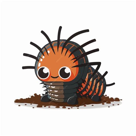 Premium Vector | Vector cute centipede cartoon style