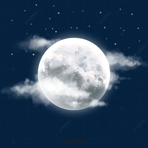 Beautiful Night Glowing Moon, Night, Luminescence, Moon PNG Transparent Clipart Image and PSD ...